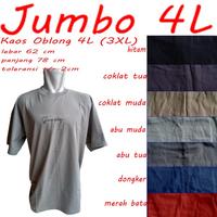 Gambar Kaos Oblong Jumbo XXXL (4L) - Hitam dari Hurider Fassttoowijaya undefined 2 Tokopedia