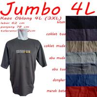 Gambar Kaos Oblong Jumbo XXXL (4L) - Hitam dari Hurider Fassttoowijaya undefined 3 Tokopedia