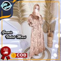 Gambar Gamis Wanita Violet Maxi Terbaru 2021 Premium Original Nyaman - Mocca dari Dita Wardani undefined 2 Tokopedia