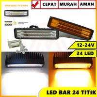Gambar LED BAR SLIM 24 TITIK CWL 72W HIGH QUALITY 12-24 VOLT LAMPU TEMBAK - Kuning dari MODIMART undefined 1 Tokopedia