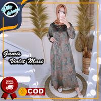 Gambar Gamis Wanita Violet Maxi Terbaru 2021 Premium Original Nyaman - Mocca dari Dita Wardani undefined 3 Tokopedia