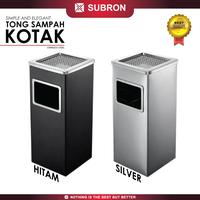 Gambar SUBRON Tong Sampah Kotak Hitam Silver Tempat Wadah Stainless Steel - Hitam dari SUBRON KITCHENWARE undefined 5 Tokopedia