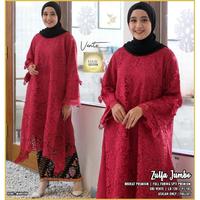 Gambar Kebaya Brukat brokat pesta : Zulfa Jumbo Original By Vente - cream, atasan dari Haw collection undefined 2 Tokopedia
