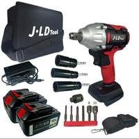 Gambar Air Impact Wrench Alat Buka Baut 48 Volt Cordless 2 Baterai J.LD JLD dari Sampeyan Motor Online undefined 3 Tokopedia