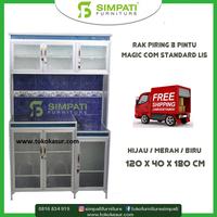 Gambar Rak piring 3 pintu magic com standard list - Merah dari Simpati Furniture undefined 1 Tokopedia