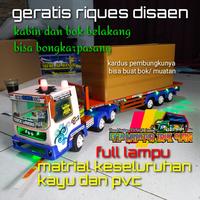 Gambar mobil / mainan / truk oleng / tronton / Fuso / anak laki-laki / kayu / dari Eyza miniatur undefined 1 Tokopedia