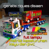 Gambar mobil / mainan / truk oleng / tronton / Fuso / anak laki-laki / kayu / dari Eyza miniatur undefined 3 Tokopedia