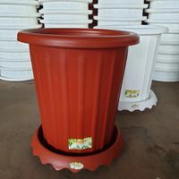 Gambar POT BUNGA TINGGI DIM 26.5 TGG 28 YOGAP 25 YPT 25 + tatakan NPT 25 dari SHOSAZ FARM STORE undefined 1 Tokopedia