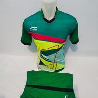 Gambar baju olahraga kaos setelan Lining badminton printing - Merah, M dari astro soport undefined 4 Tokopedia