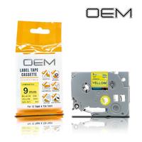 Gambar OZe-621 OEM LABEL TAPE BROTHER 9mm Black On Yellow dari Asiatech Solusindo undefined 1 Tokopedia