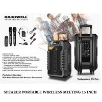 Gambar Speaker Aktif Portable Hardwell Turbo Voice 15 PRO Inch 3 Wireless Mic dari Bilal Audio Elektronik undefined 1 Tokopedia