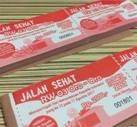 Gambar Cetak Kupon Jalan Sehat - Karcis Masuk / Parkir 1 warna Sederhana - 20 x 7 cm, Biru Muda dari Bannerku undefined 3 Tokopedia