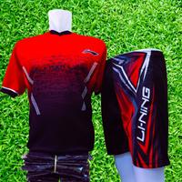 Gambar Setelan Kaos Badminton Lining/ baju badminton/ kaos badminton/ jersey - Biru, M dari moolys_ undefined 1 Tokopedia