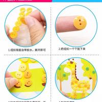 Gambar DIY BUTTON PAINTING - Mainan Montessori Edukasi Anak Menempel Kancing dari Stevannietoys undefined 5 Tokopedia
