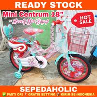 Gambar Sepeda Anak Perempuan 18 Inch Mini Centrum Sayap Keranjang - Ungu dari Sepedaholic undefined 3 Tokopedia