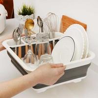 Gambar Foldable Kitchen Rack Rak dan Pengering Dapur Piring Gelas - QW-823 dari Okunoshima Store undefined 2 Tokopedia