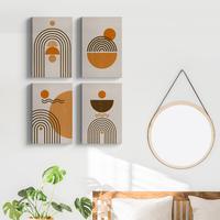 Gambar Wall Decor Bohemian Abstrak Minimalist Lukisan Kanvas Print Wall Decor - Boho 06, Tanpa Frame dari Kayugraphy undefined 1 Tokopedia