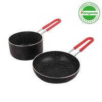 Gambar Frypan Kangaroo KG-671 Allu Fry Pan 2 Set Wajan Aluminium 14 & 12cm dari Home Electro undefined 2 Tokopedia