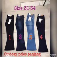 Gambar Celana Jeans Cutbray Wanita Jumbo Size 27-34 Black Navy Aqua Premium - Navy Sprey, 28 dari Abi Collection90 undefined 1 Tokopedia