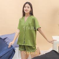 Gambar PIYAMA DEWASA BAJU TIDUR WANITA PAJAMAS SATIN MURAH DEMETER STARLA - Black, All Size dari Jaya Hebat undefined 5 Tokopedia