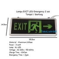 Gambar Lampu Exit LED Emergency 2 sisi / Emergency Led Exit 2 sisi dari TokoListrik9 undefined 1 Tokopedia