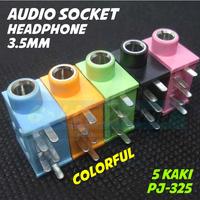 Gambar PJ325 Soket Audio 3.5mm Headphone Jack Aux Socket 5 Pin PJ 325 215 3.5 - Merah dari Toko Golden Dream undefined 1 Tokopedia