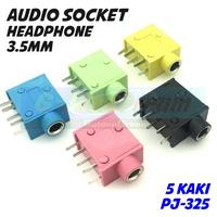 Gambar PJ325 Soket Audio 3.5mm Headphone Jack Aux Socket 5 Pin PJ 325 215 3.5 - Merah dari Toko Golden Dream undefined 5 Tokopedia