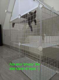 Gambar Kandang Kucing Kelinci Pagar Plus Atap Model Rumah Dua Lantai dari Bonafid888 undefined 4 Tokopedia