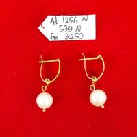 Gambar At1256N539N anting emas klip bangkok mata mutiara putih pearl asli new dari Paris Gold Jewelry undefined 3 Tokopedia