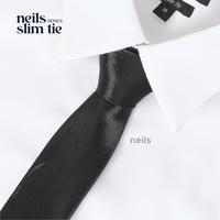 Gambar DASI SLIM POLOS BANDUNG / SLIM TIE / WARNA HITAM - Tosca dari NEILS CLOTHING undefined 1 Tokopedia