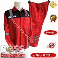 Gambar BAJU SERAGAM SAFETY SETELAN CELANA ADHI KARYA KOMBINASI HITAM MERAH - M dari BOSS SERAGAM SAFETY undefined 1 Tokopedia