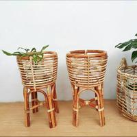 Gambar Standing Pot Rotan Tinggi 60 dari Canolacraftjogja undefined 2 Tokopedia