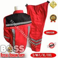 Gambar BAJU SERAGAM SAFETY SETELAN CELANA ADHI KARYA KOMBINASI HITAM MERAH - M dari BOSS SERAGAM SAFETY undefined 2 Tokopedia