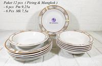 Gambar Piring dan Mangkok set motif bunga 12 pcs. - Merah dari BiteraShop undefined 4 Tokopedia