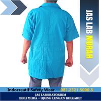 Gambar Jas Baju Lab Laboratorium Lengan Pendek Warna Tosca Farmasi Dokter - S dari Indocreatif undefined 3 Tokopedia