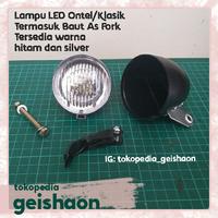 Gambar Lampu Sepeda Led Ontel Lipat Classic Klasik Retro - Hitam dari geishaon undefined 5 Tokopedia