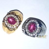 Gambar cincin ruby star NATURAL CORONDUM / natural ruby star / batu ruby - gold, 7 dari alamripermata undefined 1 Tokopedia