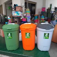 Gambar Tempat Sampah 120 Liter Roda Green Leaf - Abu-abu dari WHAREHOUSE MITRA MAKMUR undefined 1 Tokopedia