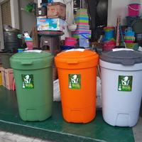 Gambar Tempat Sampah 120 Liter Roda Green Leaf - Abu-abu dari WHAREHOUSE MITRA MAKMUR undefined 5 Tokopedia