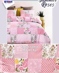 Gambar Kain Sprei Meteran Katun Lokal Star Summer Roses Patchwork Polkadot dari Kain Sprei Moon undefined 5 Tokopedia