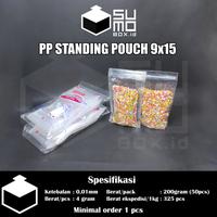 Gambar Standing Pouch Plastik 9x15 transparan snack klip ziplock [ECERAN] - Seal lebar dari sumoboxid undefined 1 Tokopedia