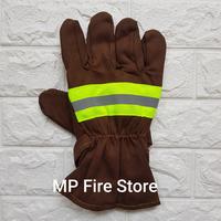 Gambar Sarung Tangan Glove Pemadam NOMEX IIIA Kombinasi Kulit COKLAT dari MP Fire Store undefined 3 Tokopedia