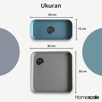 Gambar Nampan Kotak - SQUARE, Merah Muda dari Homescaleid undefined 4 Tokopedia