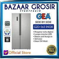 Gambar LEMARI ES KULKAS SIDE BY SIDE GEA G2D-563 SILVER G2D563 INOX dari Bazaar Grosir Elektronik undefined 1 Tokopedia