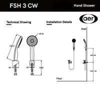 Gambar Hand Shower AER FSH 3CW / Shower Mandi FSH 3 CW / 3 Macam Semprotan dari Solusirumahkuol undefined 5 Tokopedia