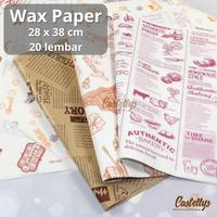 Gambar Wax Paper Food Grade 20pcs WP - WP004 WP005 WP006 - WP002 dari Castellys undefined 1 Tokopedia