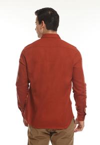 Gambar MANZONE Blouse Slim Fit Rusty-Terracota - L dari Manzone Store undefined 2 Tokopedia