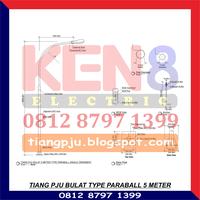 Gambar Tiang PJU Lampu Bulat 5 Meter Paraball Single Hot Dip Galvanized dari KEN8-Electric undefined 1 Tokopedia