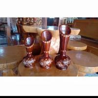 Gambar vas bunga peges dari bhn kayu jati dari Yana handycraft jati Blora undefined 1 Tokopedia