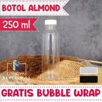Gambar Botol Almond 250 ml / Botol Plastik 250ml /  Botol Kopi / Botol Jus dari Plastik Opp Berlian 90 undefined 1 Tokopedia